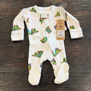 L'ovedbaby White Footed One-Piece Butterfly organic